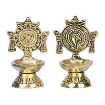 Pure Brass shanku Chakra Table Diya