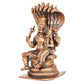 5-Inch Copper Handmade Lakshmi Narasimha Idol | Patina Antique Finish | 750 gm | 1 Pc