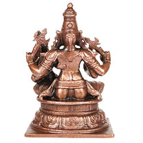 Copper Lakshmi Narasimha Idol | 4-Inch | Patina Antique Finish | 600 gm | 1 Pc