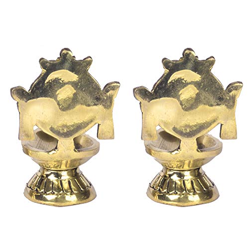 Pure Brass shanku Chakra Table Diya