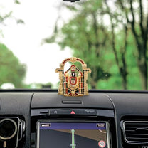 Tirupati Balaji Stone Idol | 3 Inches, Gold(Red Sequins)