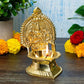 Gaja Lakshmi Kamakshi Brass Diya for Pooja | 5.75 Inch, 380g