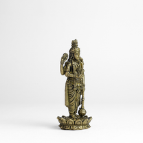 Vishnu Panchloha Idol | Size 8 cm | Approx 100 Gram | Handmade Traditional Hindu Religious Statue for Home Temple and Pooja