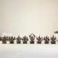 Ashtalakshmi Set 500gm | 2-Inch Handmade Copper Idols Set of 8 | Patina Antique Finish | Lakshmi Devi Murti for Pooja
