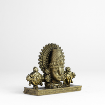 150 gm Balaji Face Panchloha Idol | Size 5 × 6 × 2.5 CM | Handcrafted Tirupati Balaji Divine Face for Home & Temple Décor