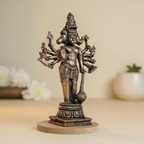 Standing Panchmukhi Hanuman 270gm | 5-Inch Handmade Copper Idol | Patina Antique Finish | Hanuman Murti for Pooja Ghar |