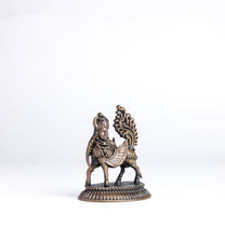 Kamadhenu 70gm | 2-Inch Handmade Copper Idol | Patina Antique Finish | Kamadhenu Cow Murti for Pooja Ghar