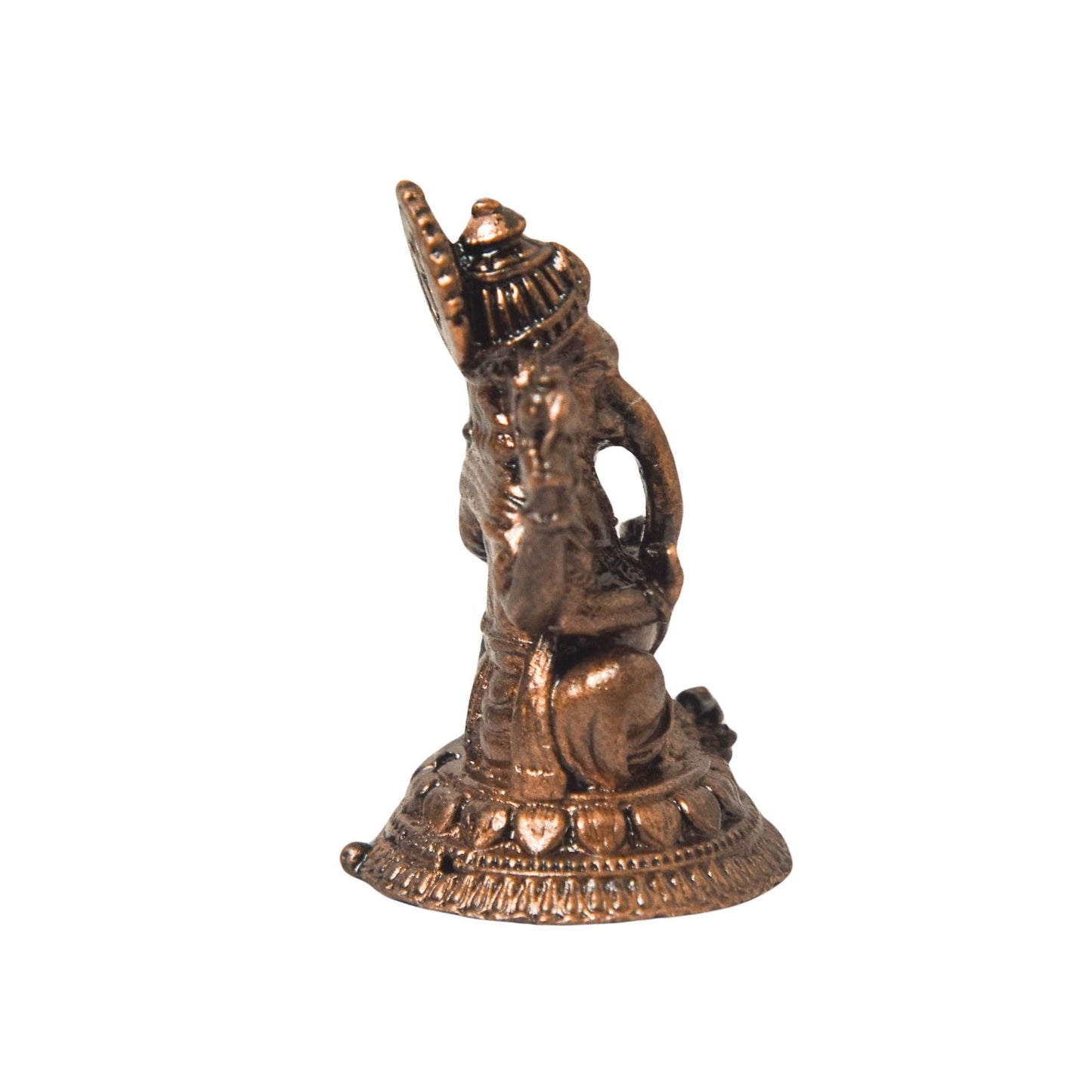 Copper Ganesha Idol | 1.2 Inch, 15 Grams | Patina Antique Finish