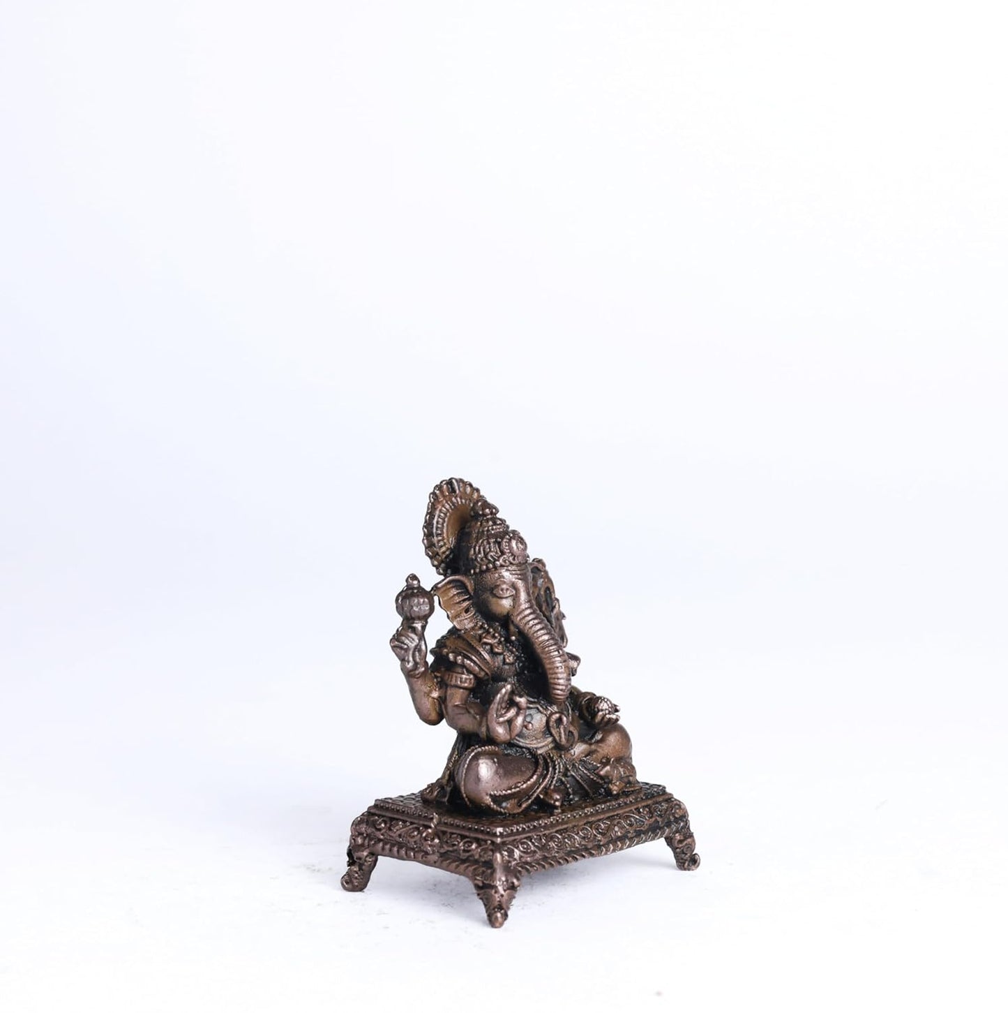 Peeta Lakshmi Idol | 60 gm Brass,5 inches  Finish Lakshmi Murti | Sitting Goddess Laxmi Statue for Home Temple.