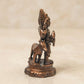 Copper Kalabhairava Idol with Patina Antique Finish, 2.4-Inch