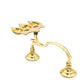 Big 3 Wicks JJ Aarthi Brass Oil Lamp |18x11 cm, 260 gm Traditional Handcrafted Pooja Deepam for Mandir & Festivals | Decorative Spiritual Home & Temple Accessory