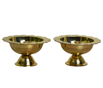 Brass Chandra Mukhi Akhand Nanda Pyali Deep | 1.75 Inches (Pack of 1 Pair)