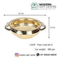 Pure Brass Urli Bowl | Solid Plain Design | 6.25" Decorative Urli (500 ML) for Home & Pooja Décor | Traditional Uruli for Floral & Festive Decoration