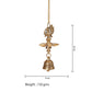 Brass Peacock Hanging Diya with Bell | 5-Wick | Antique Finish | Pack of 1