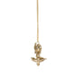 Brass Hanging Diya – Ethnic Peacock Design with 5 Oil Wicks (Medium, Pack of 1)