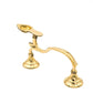 Om Shakti Brass Diya with Stand |14.5x9 cm, 220 gm Traditional Pooja Oil Lamp for Mandir & Festivals | Handcrafted Deepam with Sturdy Base | Decorative Temple Accessory