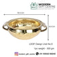 Pure Brass Urli Bowl | Solid Hammered Design | Decorative Bowl 6.5" | 500 ML | Festive Decor | Floating Candle Bowl | Pooja Essential | Home & Office Accent