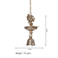 Handcrafted Brass Peacock Hanging Diya with Bell | 1-Wick | Antique Finis, Pack of 1