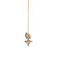 Brass Hanging Diya with Ethnic Peacock Design | 5 Oil Wick | Antique Finish