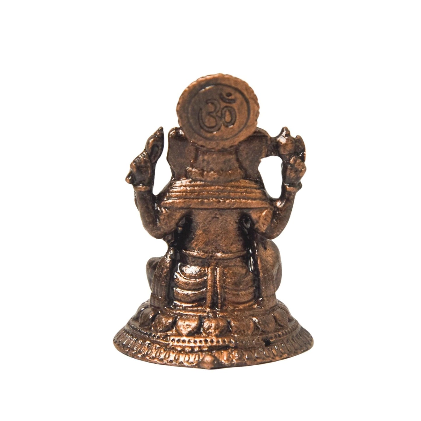 Copper Ganesha Idol | 1.2 Inch, 15 Grams | Patina Antique Finish