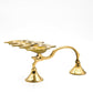 Big 5 Wicks JJ Aarthi Brass Oil Lamp | 18x10 cm, 330 gm Traditional Handcrafted Pooja Deepam for Mandir & Festivals | Decorative Spiritual Home & Temple Accessor