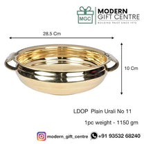 Pure Brass Plain Design Urli/Uruli/Urali | Decorative Bowl for Living Room Decor | 11.25 Inches | Traditional Home Accent for Spiritual and Aesthetic Purposes