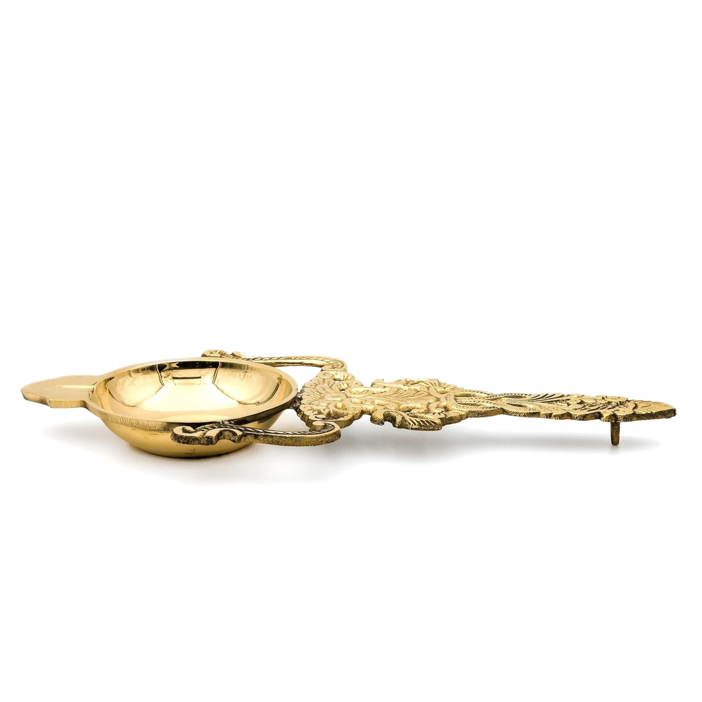 Fancy Kapoor Aarti Brass Oil Lamp | 26x11 cm, 240 gm Traditional Handcrafted Pooja Diya for Mandir & Festivals
