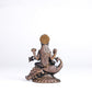 Swan Saraswati 90gm | 2-Inch Handmade Copper Idol | Patina Antique Finish | Saraswati Devi Murti for Pooja Ghar