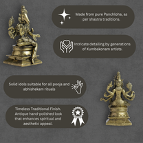 | Varahi Amman Panchaloha Idol | Handcrafted Mini Brass Finish | 7 cm Hindu Goddess idol