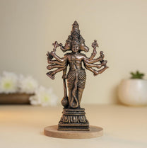 Standing Panchmukhi Hanuman 270gm | 5-Inch Handmade Copper Idol | Patina Antique Finish | Hanuman Murti for Pooja Ghar |