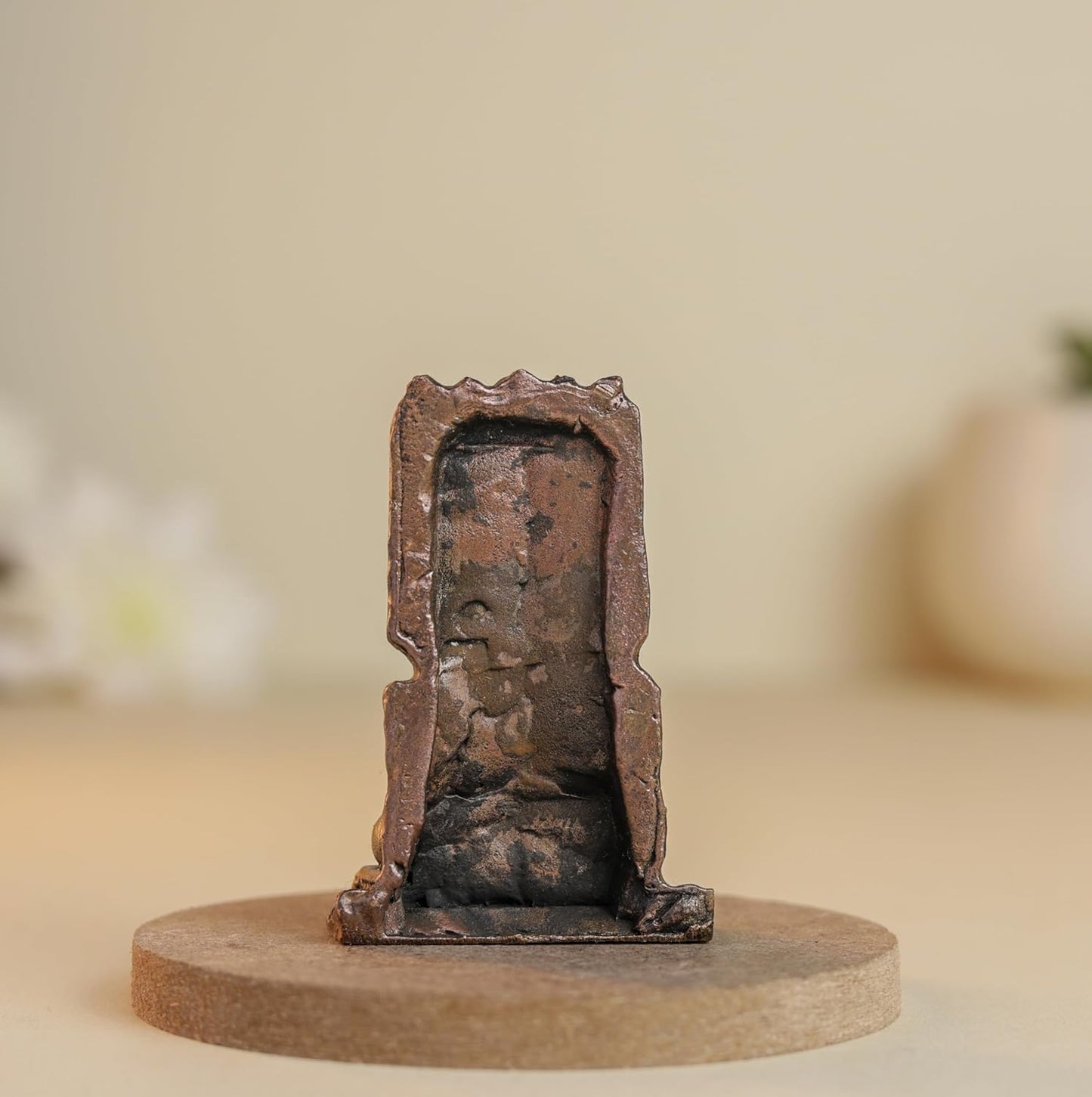 Raghavendra | 2-Inch 50 gm | Handmade Copper Idol with Patina Antique Finish | Mini Guru Raghavendra Swamy Murti for Pooja Ghar,