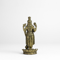 Vishnu Panchloha Idol | Size 8 cm | Approx 100 Gram | Handmade Traditional Hindu Religious Statue for Home Temple and Pooja