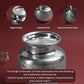 Design Embossed Chambu for Pooja & Ritual Use | Silver Finish Decorative Water Kalash Pot | Silver finish | Size 12.7 cm Height