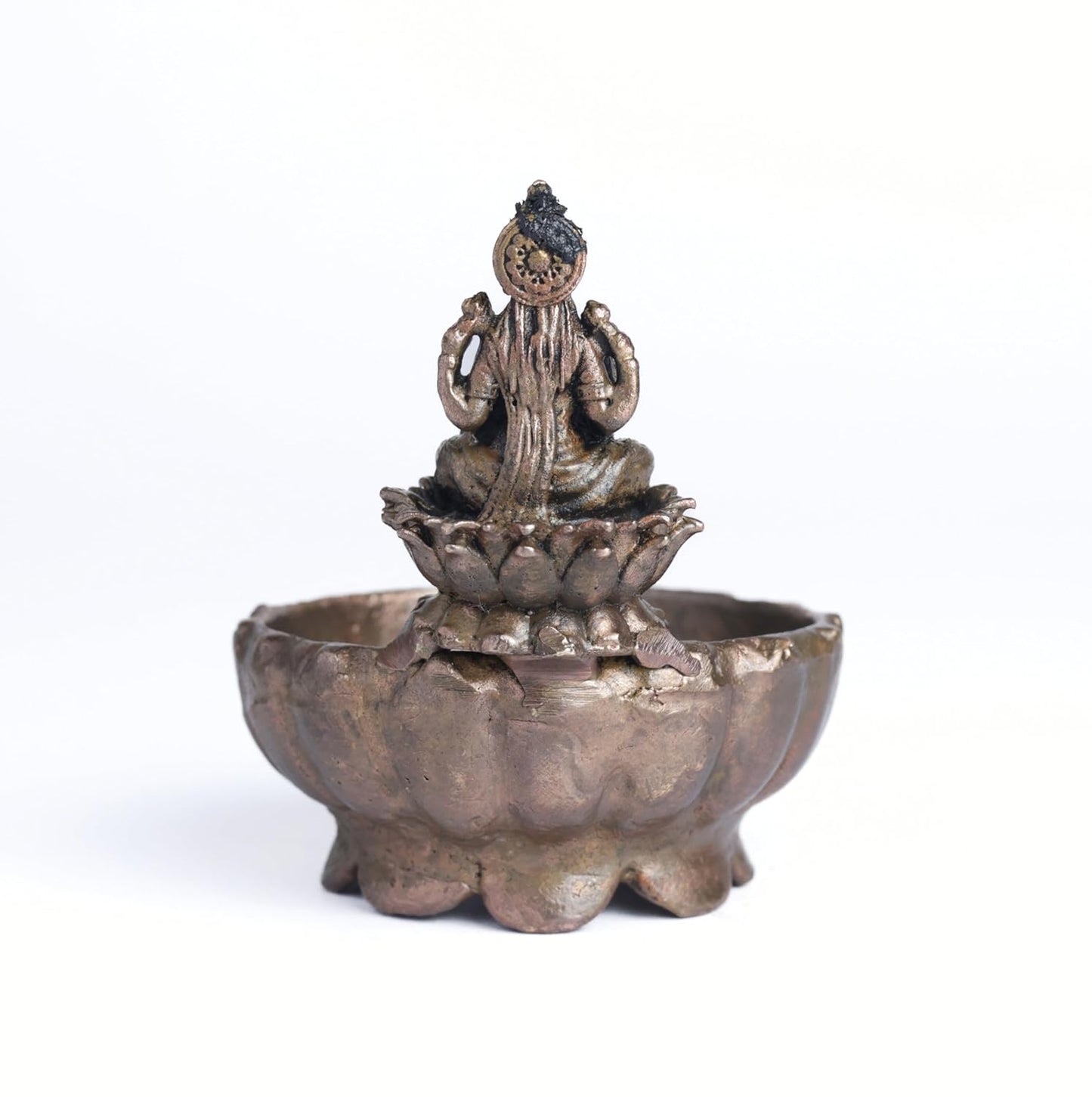 Lotus Lakshmi Urli | 130 gm,6.5 inches  Metal Decorative Bowl with Antique Finish for Home Temple