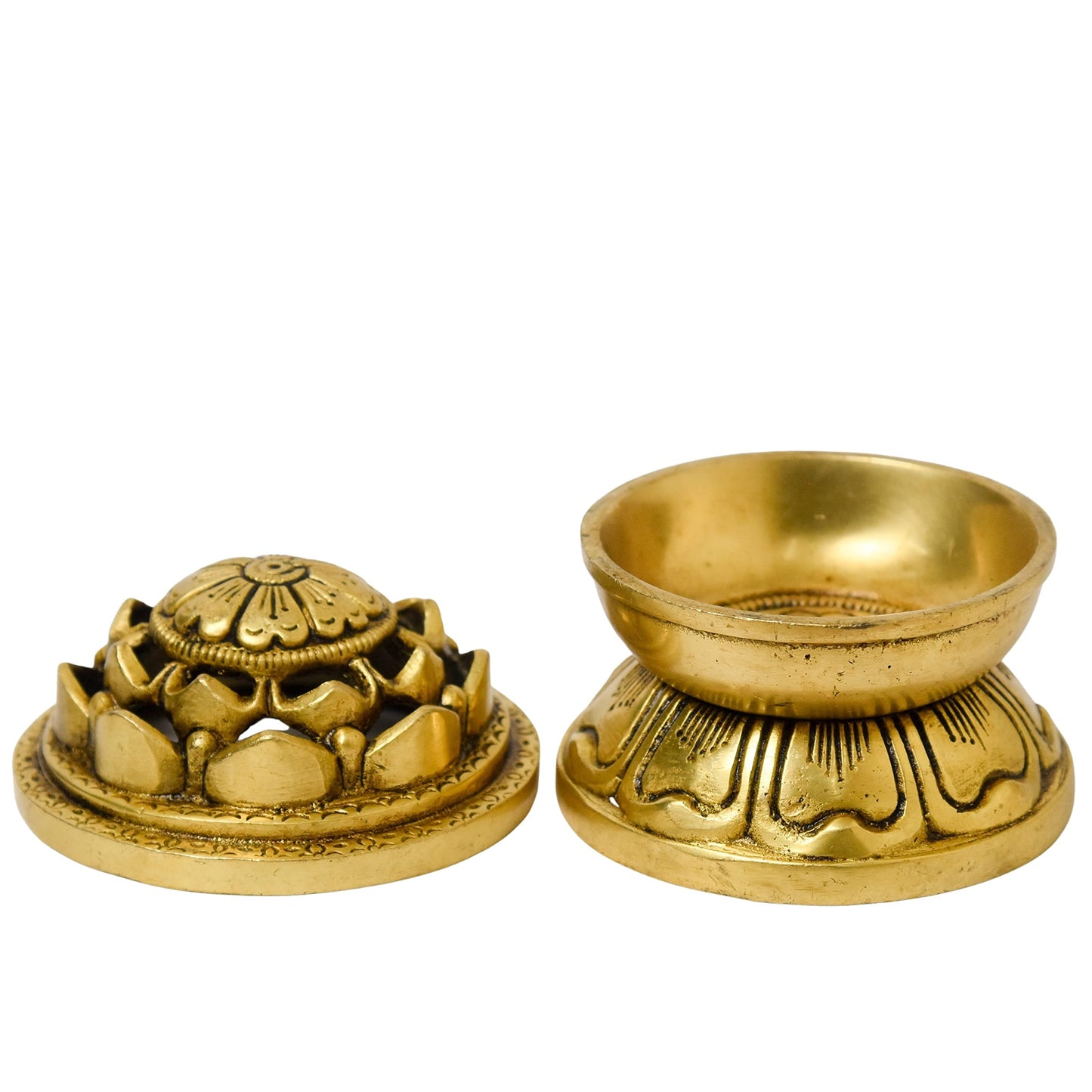 Pure Brass shanku Chakra Table Diya