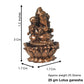 Copper Lotus Ganesha Idol, 1.2 Inch, Patina Antique Finish