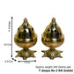 Brass Tortoise Covering Akhand Nanda Diya, 4 inches, Brass Colour, Pack of 1 Pair