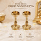 Pure Brass Udupi Nanda Bowl Long Table Diya, 4.25 inches Big, Pack of 2