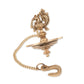 Brass Peacock Hanging Diya | 5-Wick | Antique Finish | Pack of 1