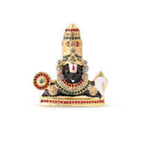 Gold-Plated Tirupati Balaji Stone Idol | 7.5 CM Divine Venkateswara Bhagwan Murthi