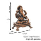 Copper Ganesha Idol, 1.6 Inc, 45g, Patina Antique Finish, 1 Pc