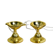 Pure Brass LED Bulb Light Electric Kuber Diya | 2.25 Inches, 200gm