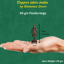 Copper Idol Lord Vishnu Idol | Antique Brass Finish