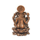 Copper Ganesha Idol with Patina Antique Finish, 1.75-Inch