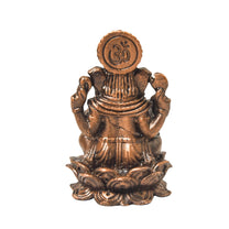 Copper Ganesha Idol with Patina Antique Finish, 1.75-Inch