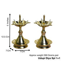 Brass LED Bulb Light Electric Udupi Diya (5 inches, 260 gm)