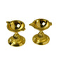 Pure Brass Kuber Diya Stand | Gold Polish Finish (2.25 inches, Pack of 1 Pair)