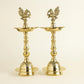 Brass Peacock Diya Set of 2  ,28 inches 1000 grams | Traditional Oil Lamp for Pooja Home Decor  | Handcrafted Metal Tabletop Lamps