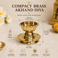 Pure Brass Akhand Diya | Handcrafted in India - 2.5 inches