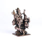 Shiva Parvati Idol | 300 gm ,8 inches Brass Finish Shiv Parivar Murti |  Vastu Decor & Spiritual Gift